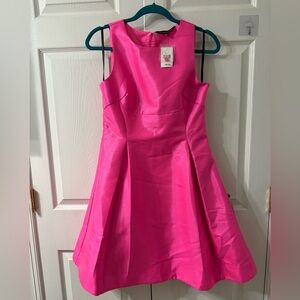 NWT Barbie Pink Fit and Flare Fancy Bow Party Dress - size medium